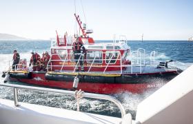 Les marins-pompiers en exercice dit « NOVI » simulant de nombreuses victimes en mutualisant les parties terrestre, maritime et aérienne. 